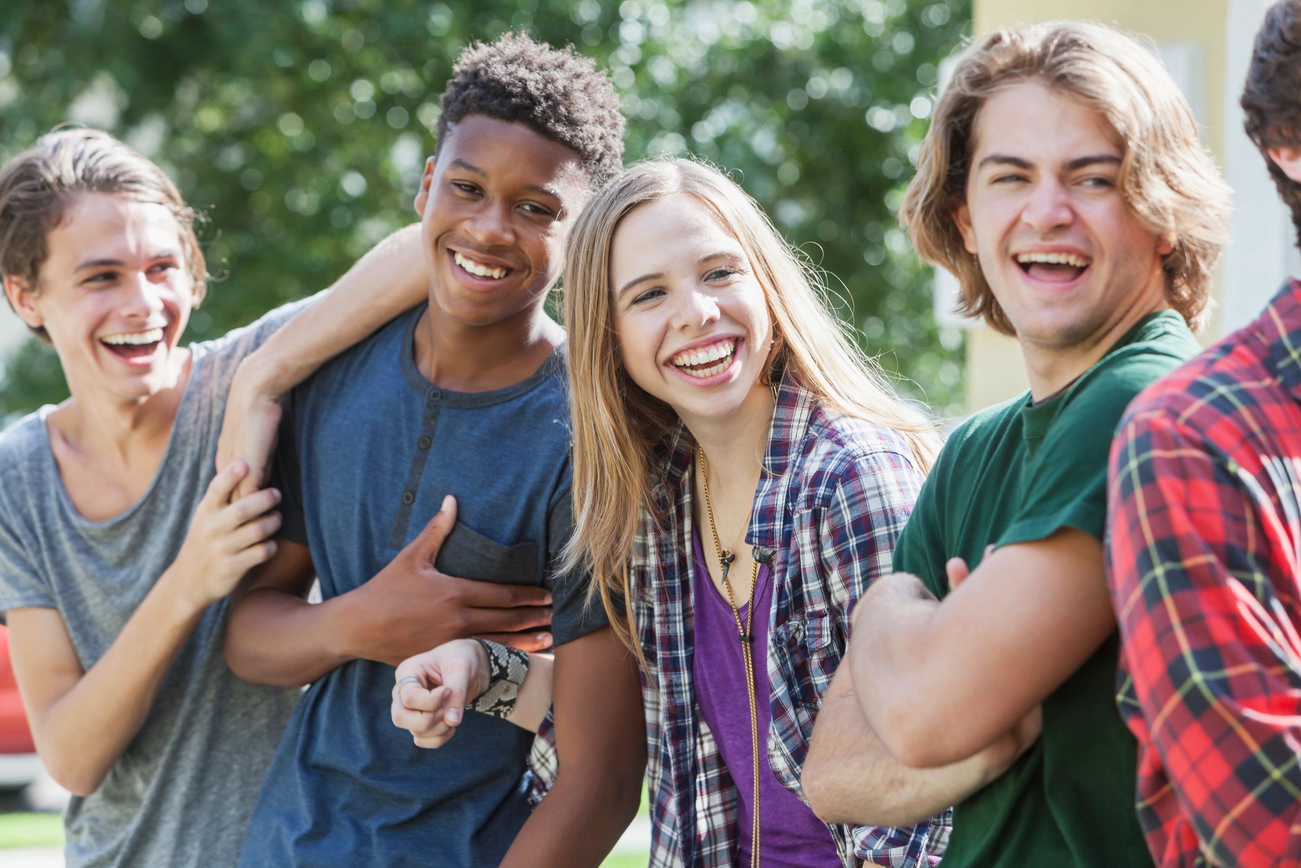 Young adults in conversation